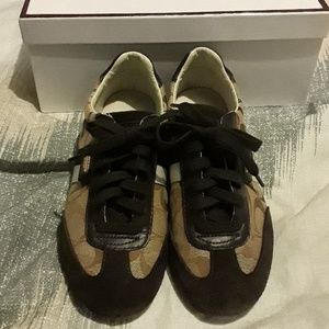 Women's Coach khaki and brown sneakers size 5